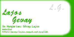 lajos gevay business card